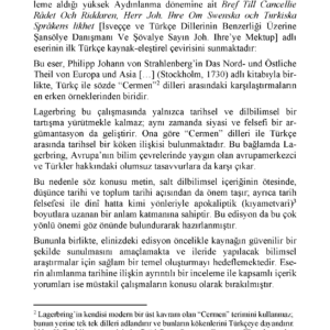 Sven Lagerbring: Şansölyelik Danışmanı ve Şövalye Bay Johan Ihre‘ye İsveççe ve Türkçe Dillerinin Benzerliği Üzerine Mektup (E-Kitap) - Görsel 6
